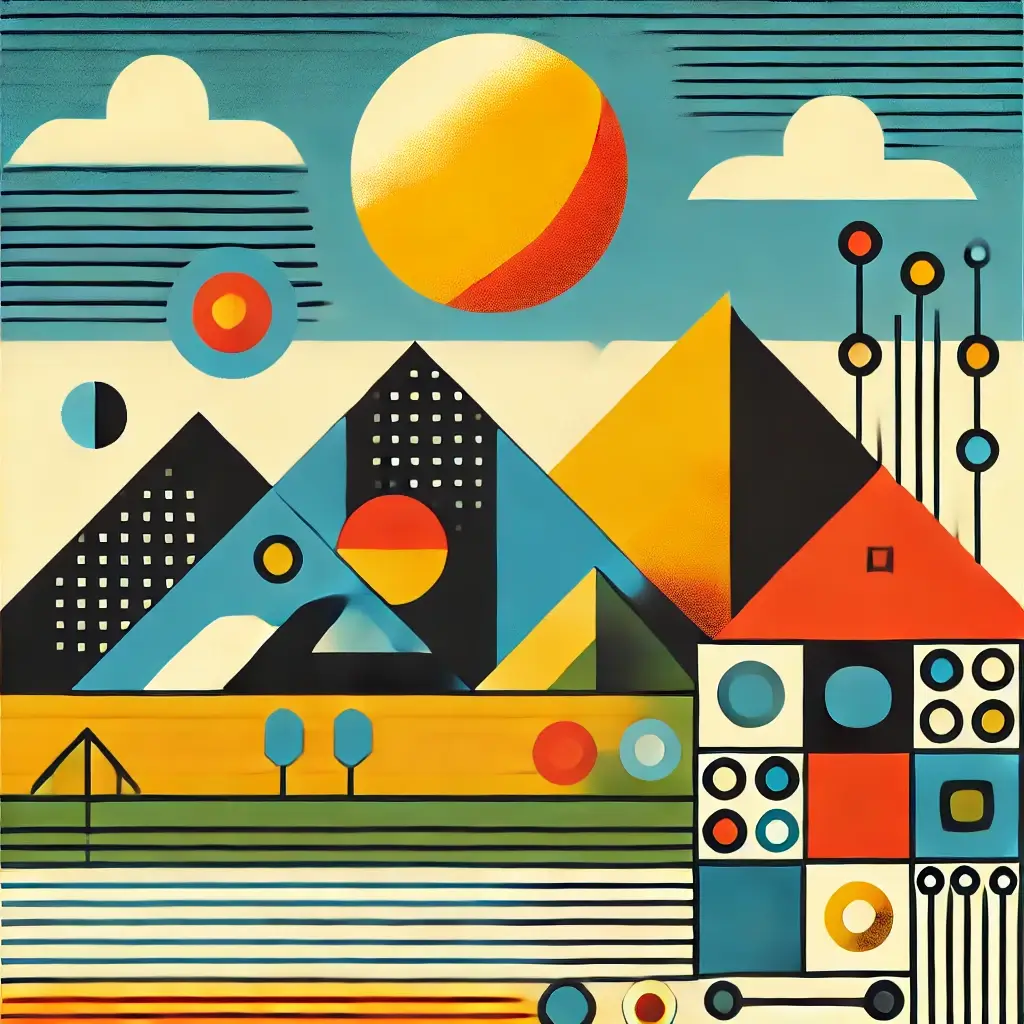 A piece of modern art generated by AI