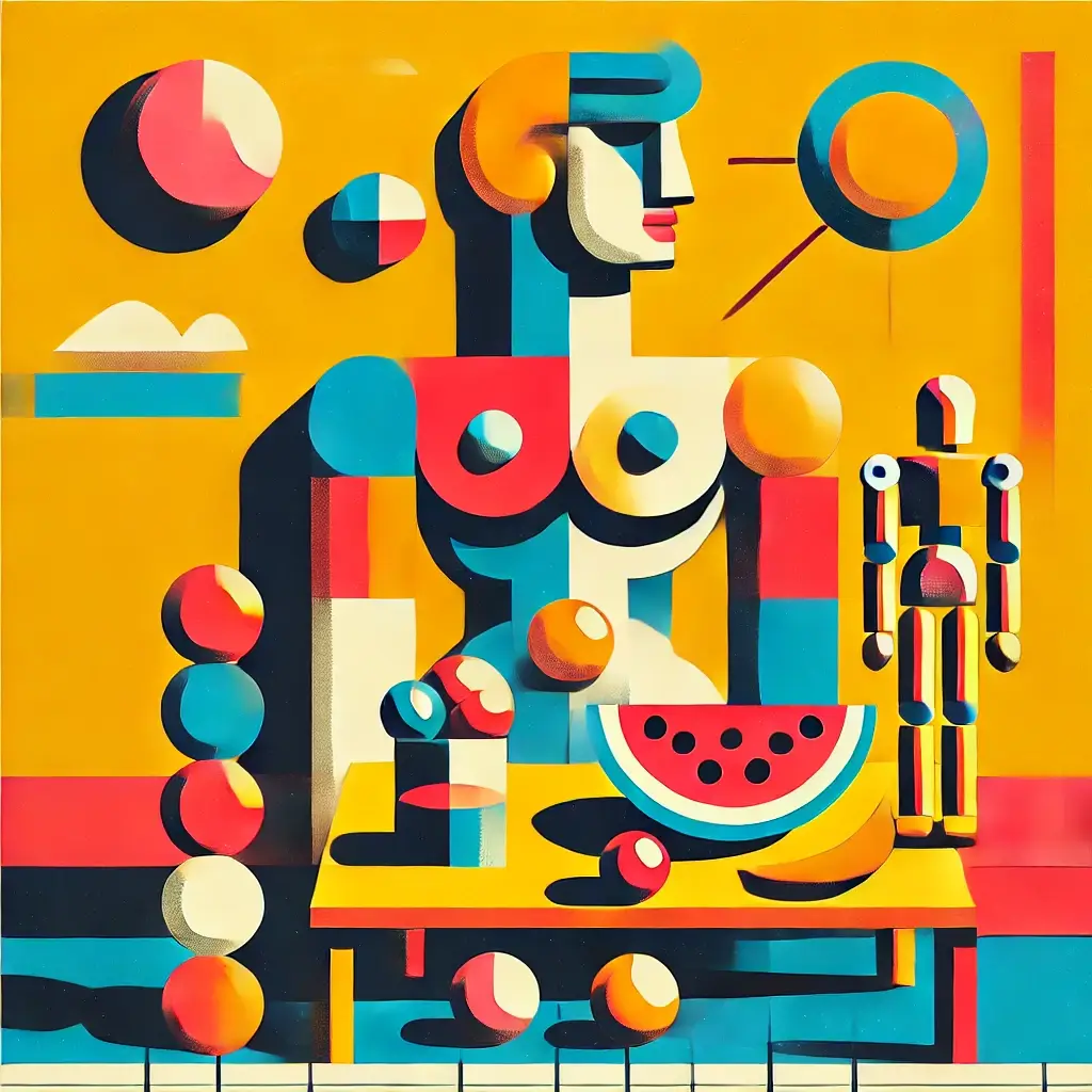 A piece of modern art generated by AI